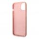 Guess Glitter Flakes Metal Logo - хибриден удароустойчив кейс за iPhone 14 Plus (розов) 3