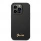 Guess Liquid Silicone Metal Logo Case - силиконов (TPU) калъф за iPhone 14 Pro (черен)  5