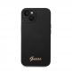 Guess Liquid Silicone Metal Logo Case - силиконов (TPU) калъф за iPhone 14 (черен)  2