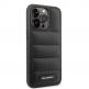 Karl Lagerfeld Quilted Puffy Metal Logo Case - дизайнерски кожен кейс за iPhone 14 Pro Max (черен) 2
