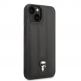 Karl Lagerfeld Quilted Puffy Ikonik Logo Case - дизайнерски кожен кейс за iPhone 14 (черен) 2