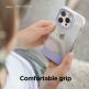 Elago Glide Case - удароустойчив силиконов (TPU) калъф за iPhone 14 Pro Max (прозрачен-розово злато) 2