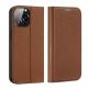 Dux Ducis Skin X2 Case - кожен калъф с поставка и отделение за кр. карти за iPhone 14 Pro Max (кафяв) 1
