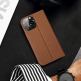 Dux Ducis Skin X2 Case - кожен калъф с поставка и отделение за кр. карти за iPhone 14 Pro Max (кафяв) 6