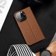 Dux Ducis Skin X2 Case - кожен калъф с поставка и отделение за кр. карти за iPhone 14 Pro (кафяв) 4