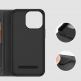 Dux Ducis Skin X2 Case - кожен калъф с поставка и отделение за кр. карти за iPhone 14 Pro (черен) 10