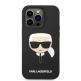 Karl Lagerfeld Liquid Silicone Karl Head Case - дизайнерски силиконов кейс за iPhone 14 Pro Max (черен) 1