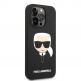 Karl Lagerfeld Liquid Silicone Karl Head Case - дизайнерски силиконов кейс за iPhone 14 Pro Max (черен) 2