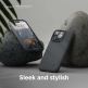Elago Pebble Case - удароустойчив силиконов (TPU) калъф за iPhone 14 Pro (тъмносив) 1