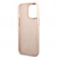 Guess 4G Metal Camera Outline Case - дизайнерски кожен кейс за iPhone 14 Pro Max (розов) 4