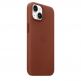 Apple iPhone Leather Case with MagSafe - оригинален кожен кейс (естествена кожа) с MagSafe за iPhone 14 Plus (кафяв) 5