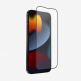 Uniq Optix Matte Full Cover Tempered Glass - матирано калено стъклено защитно покритие за дисплея на iPhone 14 Pro (черен-прозрачен) 4