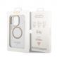 Guess Translucent MagSafe Case - хибриден удароустойчив кейс с MagSafe за iPhone 14 Pro (прозрачен-златист) 5