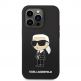 Karl Lagerfeld Liquid Silicone Ikonik NFT Case - дизайнерски силиконов кейс за iPhone 14 Pro (черен) 1