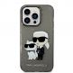 Karl Lagerfeld IML Glitter Karl and Choupette NFT Case - дизайнерски силиконов кейс за iPhone 14 Pro (черен) 1