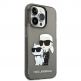 Karl Lagerfeld IML Glitter Karl and Choupette NFT Case - дизайнерски силиконов кейс за iPhone 14 Pro (черен) 2