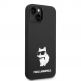 Karl Lagerfeld Liquid Silicone Choupette NFT Case - дизайнерски силиконов кейс за iPhone 14 (черен) 2