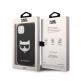 Karl Lagerfeld Saffiano Choupette Head Case - дизайнерски кожен кейс за iPhone 14 (черен) 1