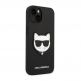 Karl Lagerfeld Saffiano Choupette Head Case - дизайнерски кожен кейс за iPhone 14 (черен) 4
