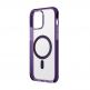 Uniq Combat MagClick Case - хибриден удароустойчив кейс за с MagSafe за iPhone 14 Pro Max (лилав-прозрачен) 1