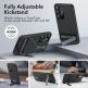 ESR Air Shield Boost Case - удароустойчив хибриден кейс с вградена поставка за Samsung Galaxy S23 (черен) 1