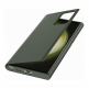 Samsung Galaxy S-View Wallet Cover EF-ZS918CG - оригинален калъф през който виждате информация от дисплея за Samsung Galaxy S23 Ultra (зелен) 2