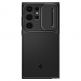 Spigen Optik Armor Case - тънък качествен силиконов (TPU) калъф с капак за камерата за Samsung Galaxy S23 Ultra (черен) 2