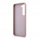 Guess Saffiano 4G Metal Logo Leather Hard Case - дизайнерски кожен кейс за Samsung Galaxy S23 Plus (розов) 4