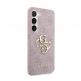 Guess Saffiano 4G Metal Logo Leather Hard Case - дизайнерски кожен кейс за Samsung Galaxy S23 (розов) 2