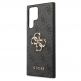 Guess Saffiano 4G Metal Logo Leather Hard Case - дизайнерски кожен кейс за Samsung Galaxy S23 Ultra (сив) 5