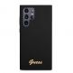 Guess Liquid Silicone Metal Logo Case - силиконов (TPU) калъф за Samsung Galaxy S23 Ultra (черен)  1
