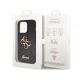 Guess PU Fixed Glitter 4G Metal Logo Case - силиконов (TPU) калъф за iPhone 15 Pro Max (черен)  6