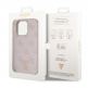 Guess Strass Triangle Metal Logo Case - силиконов (TPU) калъф за iPhone 15 Pro (розов) 6