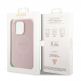 Guess PU Saffiano MagSafe Case - дизайнерски кожен кейс за iPhone 15 Pro с Magsafe (розов) 6