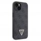 Guess Strass Triangle Metal Logo Case - силиконов (TPU) калъф за iPhone 15 (черен) 2