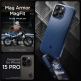 Spigen Mag Armor MagSafe Case - силиконов (TPU) калъф с висока степен на защита с MagSafe за iPhone 15 Pro Max (син) 8