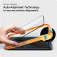 Spigen Glass.tR Align Master Full Cover Tempered Glass 2 Pack - 2 броя стъклени защитни покрития за целия дисплей на iPhone 15 Pro (черен-прозрачен) 5