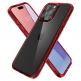 Spigen Ultra Hybrid Case - хибриден кейс с висока степен на защита за iPhone 15 Pro Max (червен-прозрачен) 6