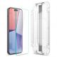 Spigen Glas.tR EZ Fit Tempered Glass 2 Pack - 2 броя стъклени защитни покрития за дисплея на iPhone 15 Plus (прозрачен) 2