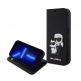 Karl Lagerfeld PU Saffiano Karl and Choupette NFT Book Case - дизайнерски кожен калъф, тип портфейл за iPhone 15 Pro (черен) 1