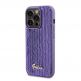 Guess Sequin Script Logo Case - дизайнерски силиконов кейс за iPhone 15 Pro (лилав) 2