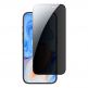 ESR Privacy Full Cover Tempered Glass - калено стъклено защитно покритие с определен ъгъл на виждане за дисплея на iPhone 15 (черен-прозрачен) 4