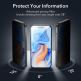ESR Privacy Full Cover Tempered Glass - калено стъклено защитно покритие с определен ъгъл на виждане за дисплея на iPhone 15 (черен-прозрачен) 5