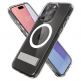 Spigen Ultra Hybrid S MagSafe Case - хибриден кейс с висока степен на защита с MagSafe и вградена поставка за iPhone 15 Pro Max (прозрачен)  7