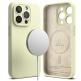 Ringke Liquid Silicone Magnetic Case - силиконов (TPU) калъф с MagSafe за iPhone 15 Pro Max (светлозелен) 1