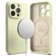 Ringke Liquid Silicone Magnetic Case - силиконов (TPU) калъф с MagSafe за iPhone 15 Pro (светлозелен) 1
