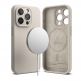 Ringke Liquid Silicone Magnetic Case - силиконов (TPU) калъф с MagSafe за iPhone 15 Pro (бежов) 1
