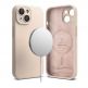 Ringke Liquid Silicone Magnetic Case - силиконов (TPU) калъф с MagSafe за iPhone 15 (розов) 1