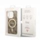 Guess IML 4G MagSafe Case - дизайнерски силиконов кейс с MagSafe за iPhone 15 Pro (кафяв) 5