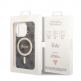 Guess IML 4G MagSafe Case - дизайнерски силиконов кейс с MagSafe за iPhone 15 Pro (черен) 5